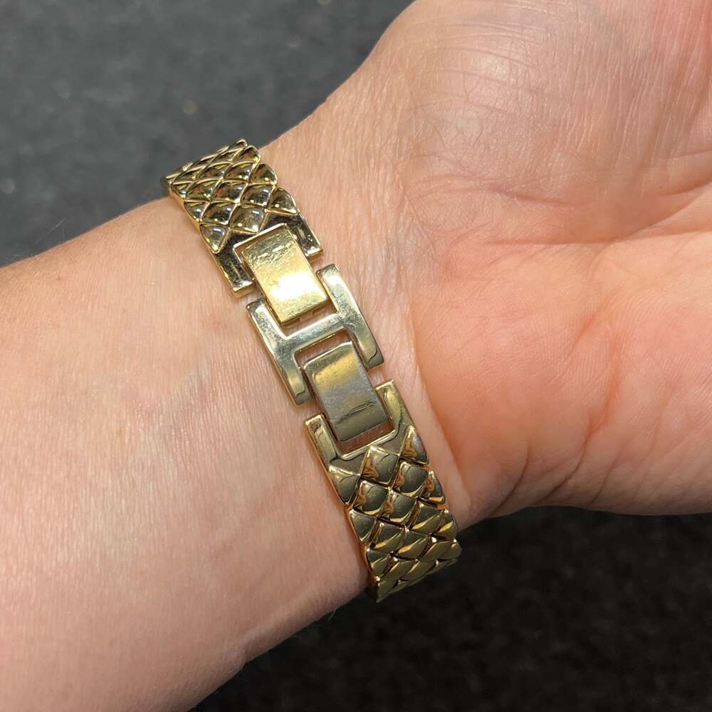 Peugeot Watch with Swarovski Crystal Gold Tone Square Face - Picture 6 of 8